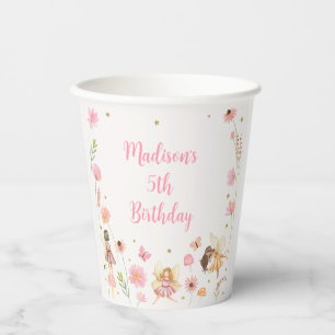 Magische Fairy Garden Floral Verjaardag Papieren Bekers