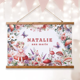 Magische Fairy Mushroom Garden Gepersonaliseerde n Hangend Wandkleed