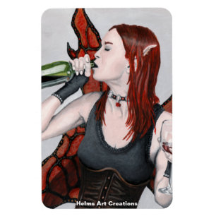 Magische Fairy Wijnfles Fantasy Flexibele magneet