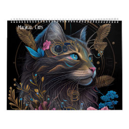 Magische fantasie katten - AI gegenereerde kunst Kalender
