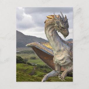 Magische Fantasy Bronzen Draak Briefkaart