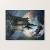 Magische Fantasy Castle Full Moon Legpuzzel (Horizontaal)