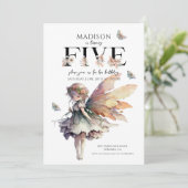 Magische Fee 5e Verjaardag Kaart (Staand voorkant)