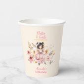Magische fee bloementuin Pixie 1e verjaardag Papieren Bekers (Voorkant)