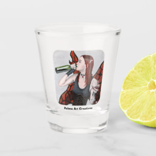 Magische fee Drink Wijn Fantasy Art Shot Glass Glas