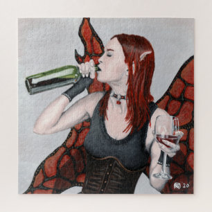 Magische fee Drink Wijnfantasie Grote Puzzel