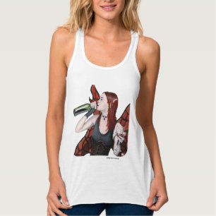 Magische fee Drink Wine Fantasy Art Shirten Tanktop