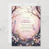 Magische fee Easter Egg Hunt Verjaardagsfeest Kaart (Voorkant)