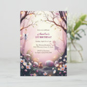 Magische fee Easter Egg Hunt Verjaardagsfeest Kaart (Staand voorkant)