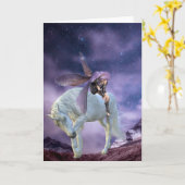 Magische Fee Eenhoorn Goth Mystieke Kaart (Gele Bloem)