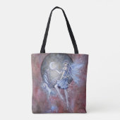 Magische fee en uil Fantasy Art Tote Bag (Achterkant)
