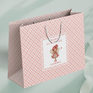 Magische Fee Meisje Blosende Bloem Verjaardag Cade Groot Cadeauzakje