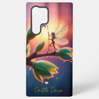 Magische fee met dauwdruppel lantaarn op de tak samsung galaxy hoesje