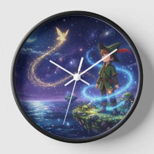 Magische Fee Nacht Wandklok
