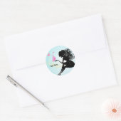 magische fee, vlinder, fantastisch ronde sticker (Envelop)