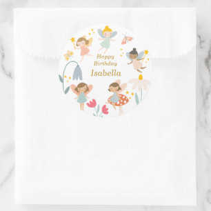 Magische feeën partij ronde sticker