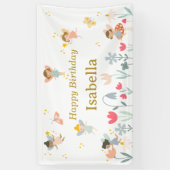 Magische feeën verjaardagsfeestbanner spandoek (Verticaal)