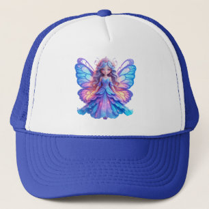 Magische Feeprinses met Glanzende Vlindervleugel Trucker Pet
