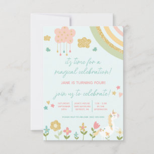 Magische feestdag, Unicorn, regenboogdag Kaart