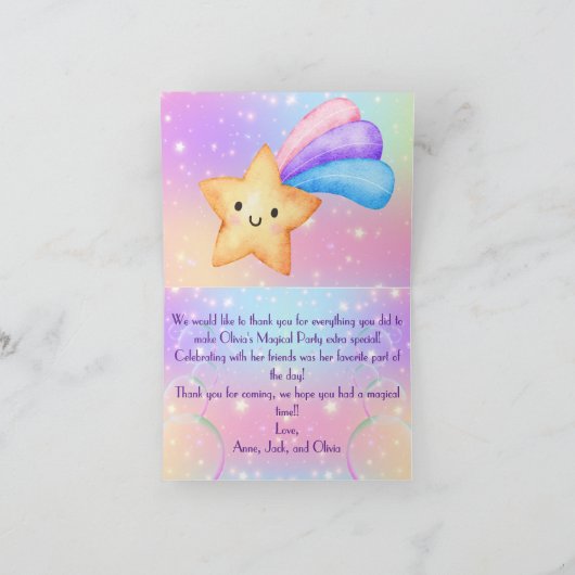 Magische feestfoto Dank u kaarten (Binnen)