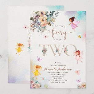 Magische Floral Fairy Princess maakt twee watten u Kaart