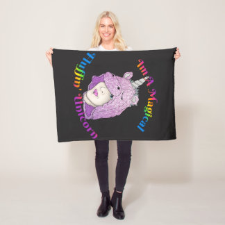 Magische Fluffin Unicorn Fleece Blanket, klein
