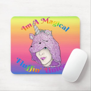 Magische fluffin Unicorn Mousepad Muismat