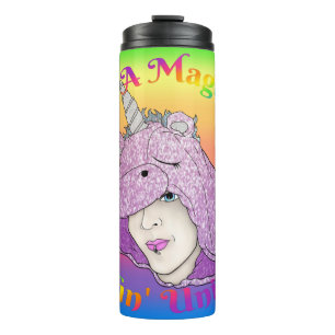 Magische fluffin Unicorn Thermal Tumbler Thermosbeker