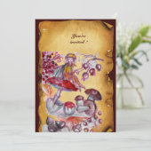 MAGISCHE FOLLET VAN DE MUSHROOMS-perkament Kaart (Staand voorkant)