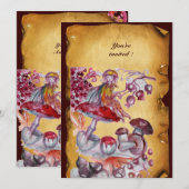 MAGISCHE FOLLET VAN DE MUSHROOMS-perkament Kaart (Voorkant / Achterkant)