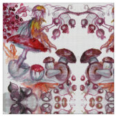 MAGISCHE FOLLET VAN PADDENSTOELEN Rode Witte Flora Stof (Close Up)