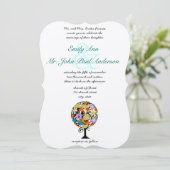 Magische Forest Circle of Love Wedding Invitations Kaart (Staand voorkant)