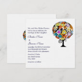 Magische Forest Circle of Love Wedding Invitations Kaart (Voorkant / Achterkant)