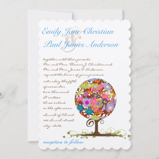Magische Forest Circle of Love Wedding Invitations Kaart (Voorkant)