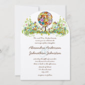 Magische Forest Circle of Love Wedding Invitations Kaart (Voorkant)