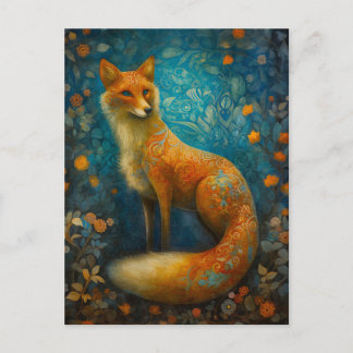 Magische Forest Fox Briefkaart