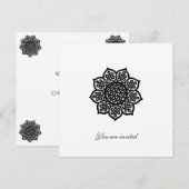 MAGISCHE GEBEURTENIS Zwart Witte Keltische Knoop Z Kaart (Voorkant / Achterkant)