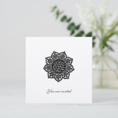 MAGISCHE GEBEURTENIS Zwart Witte Keltische Knoop Z Kaart (Staand voorkant)