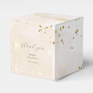 Magische Glitter Abstract Baby shower Monogram Bedankdoosjes