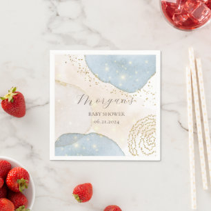 Magische Glitter Abstract Baby shower Monogram Servet