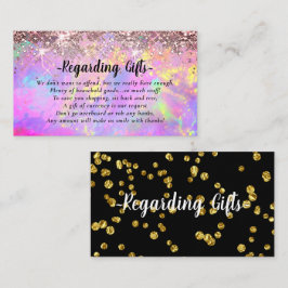 Magische glitter Honeymoon die een goede behuizing Informatiekaartje