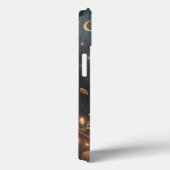 Magische Glowing Robin Vogel en bloemen Case-Mate iPhone Case (Achterkant / Rechts)