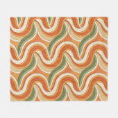 Magische golfpatroon fleece deken (Voorkant (Horizontaal))