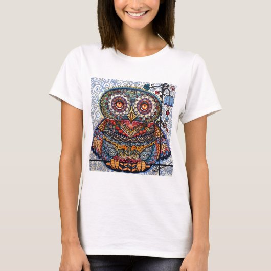 Magische grafische uil t-shirt (Voorkant)