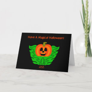 Magische Halloween Pompoen Wenskaart Kaart