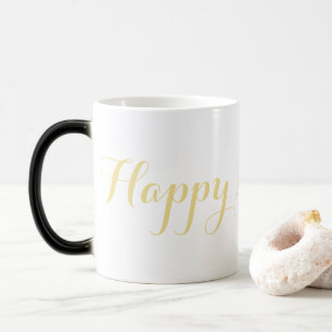 Magische Happy Nieuwjaar Faux Gold Coffee Milk Tea Mok