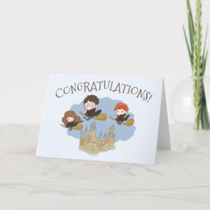 Magische Harry Potter en Hogwarts-felicitaties Kaart