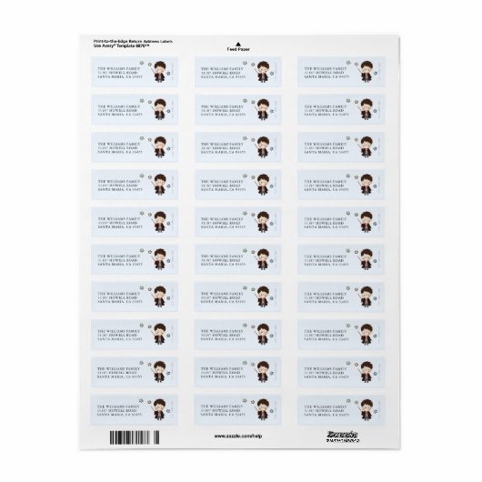 Magische Harry Potter™ en Zweinstein Verjaardag Etiket (Full Sheet)