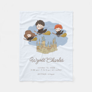 Magische Harry Potter & Hogwarts Baby Geboorte Sta Fleece Deken