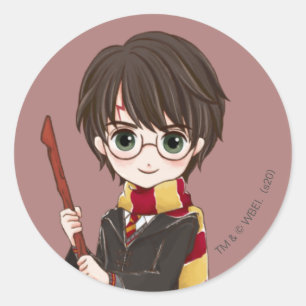Magische HARRY POTTER™-Waterverf Ronde Sticker